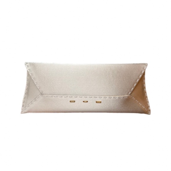 VBH satin clutch in stone - Picture 1 of 5